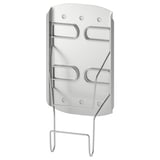 VARIERA silver iron holder, wall mount, keeps iron safe, includes cord holder.