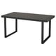 Option: Rectangular VÄRMANSÖ outdoor table with black aluminum top and legs.