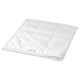 Option: An IKEA VÅRSTARR white duvet, rectangular with a quilted design, featuring jacquard stripe fabric.