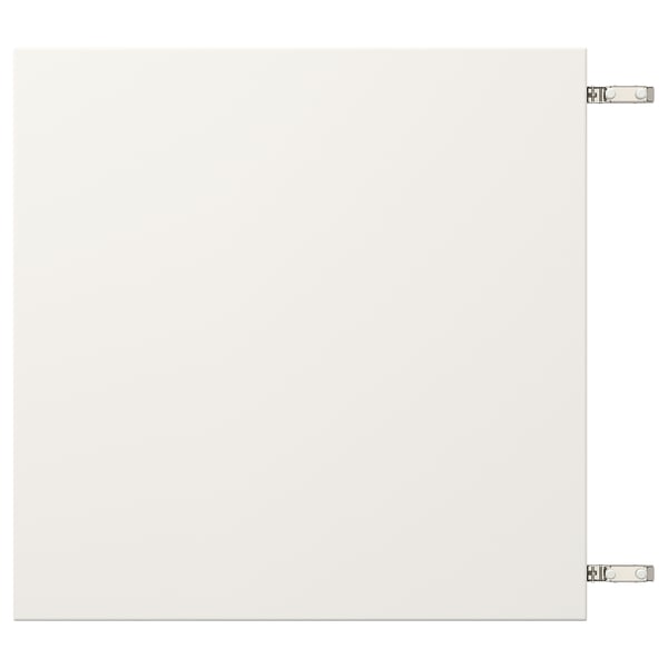 VEDDINGE white cabinet; rectangular; fibreboard & polyurethane; nickel hinges.
