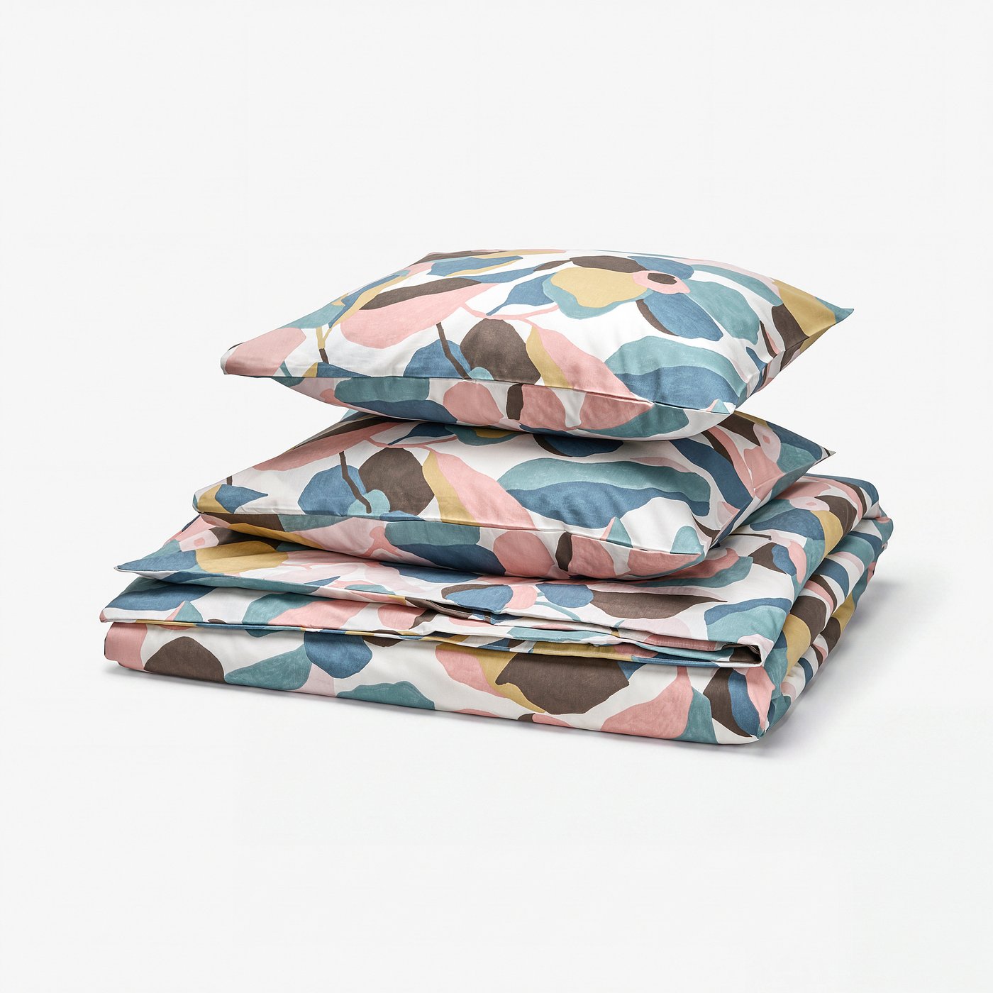 VIDEOXBÄR Duvet cover and 2 pillowcases, white/multicolour, 240x220/60x70 cm