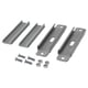 Option: VIDGA ceiling brackets in silver, made of steel, u-shaped design, with screws and nuts.