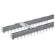 Option: VIDGA gray ceiling-mounted dual-track curtain rail system with hooks.