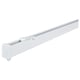 A white VIDGA curtain rail made of aluminum with a powder coat finish. It is designed for flexible, easy installation.