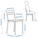 Illustration with measurements for the product: VIHALS.