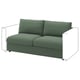 VIMLE 2-seat sofa-bed section, Knäbäck grey-green
