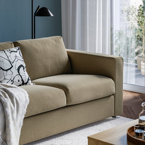 VIMLE 2-seat sofa, Johanneshov brown-beige