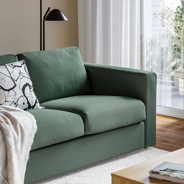 VIMLE 2-seat sofa, Knäbäck grey-green