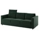 Option: A modern green VIMLE sofa with three seats and a backrest. It has a sleek design and a comfortable velvet cover.
