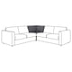 VIMLE sectional sofa, l-shaped, white and gray, modern design, three cushions.