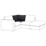 VIMLE sectional sofa, white with dark cushions. Modern design, clean lines, l-shaped, comfortable.