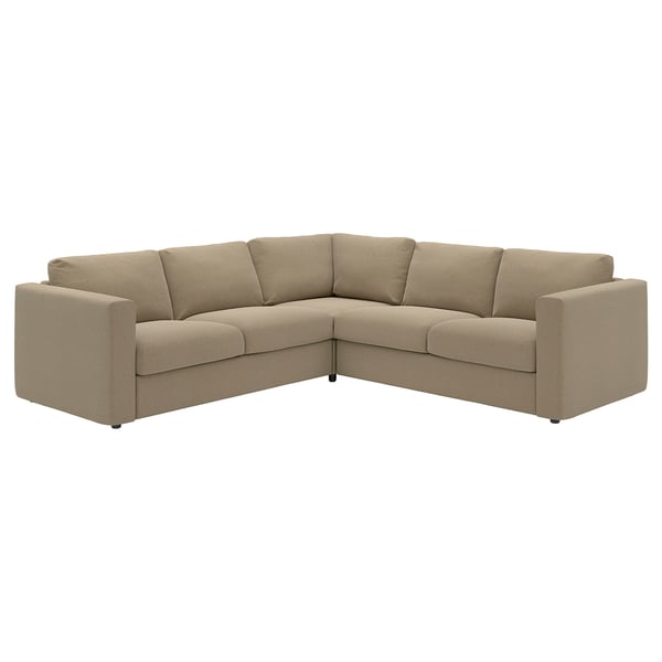 VIMLE Corner sofa, 4-seat, Johanneshov brown-beige