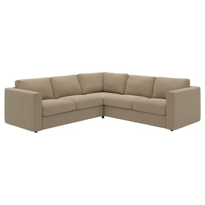 VIMLE Corner sofa, 4-seat, Johanneshov brown-beige
