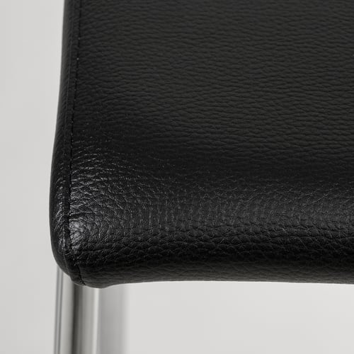 Bar stool with backrest, VOLFGANG, chromeplated, 67 cm IKEA