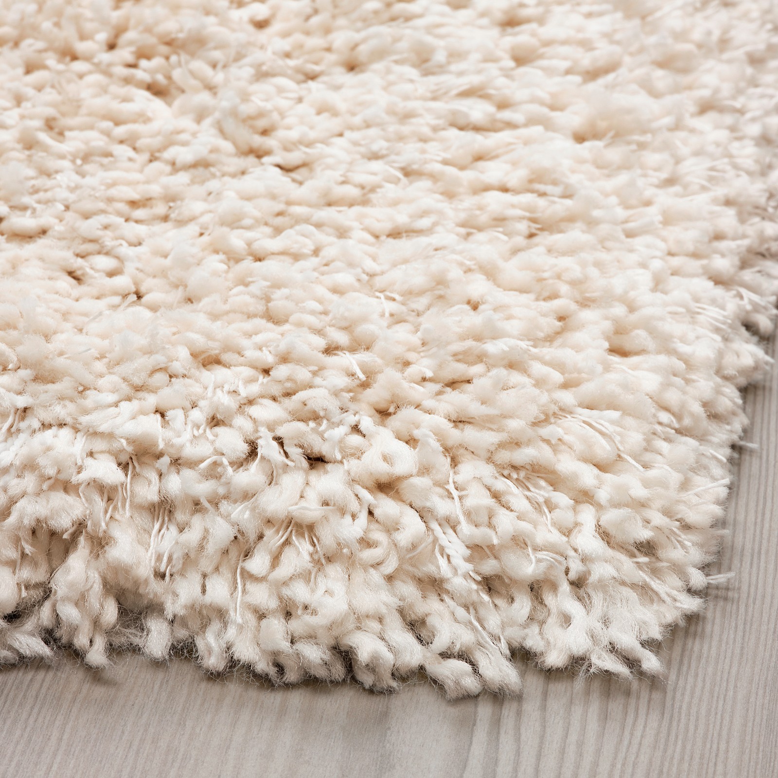 VOLLERSLEV Rug, high pile, white, 200x300 cm IKEA