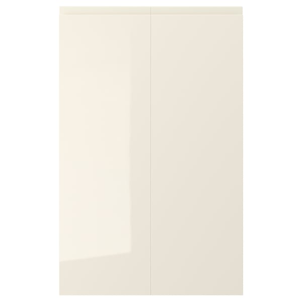 VOXTORP door: beige glossy, rectangular, with smooth edges.