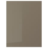 VOXTORP drawer in beige-brown, high-gloss foil, rectangular, simple design.