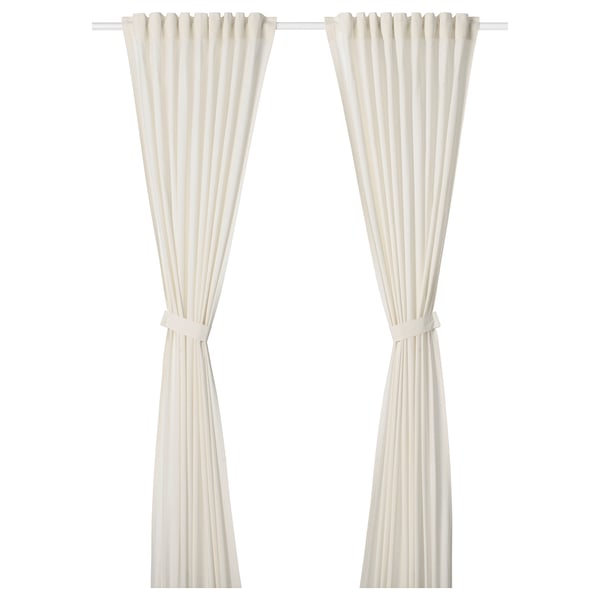 amilde gordijnen met embrasse 1 paar wit 145x300 cm ikea