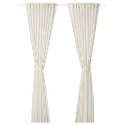 amilde gordijnen met embrasse 1 paar wit 145x300 cm ikea