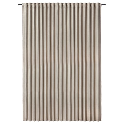 ANNAKAJSA Verduisterend gordijn, 1 stuk, beige/met plooiband, 300x280 cm