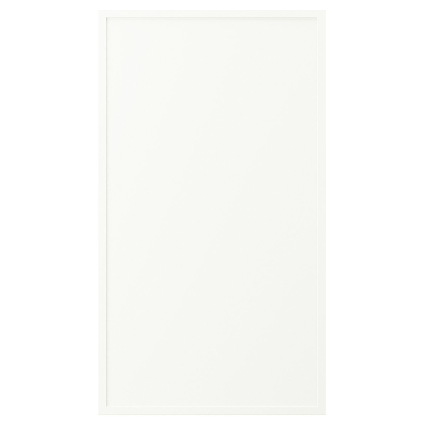ASPUDDEN witte kast, rechthoekig, platte voorkant, eenvoudig ontwerp, gemaakt van spaanplaat, vezelplaat en plastic.