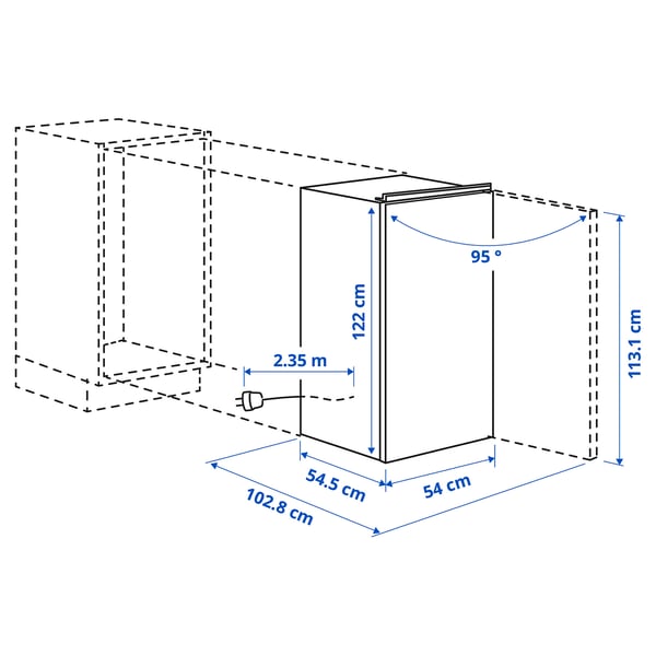 avkyld koelkast ikea 500 inbouw 209 l ikea