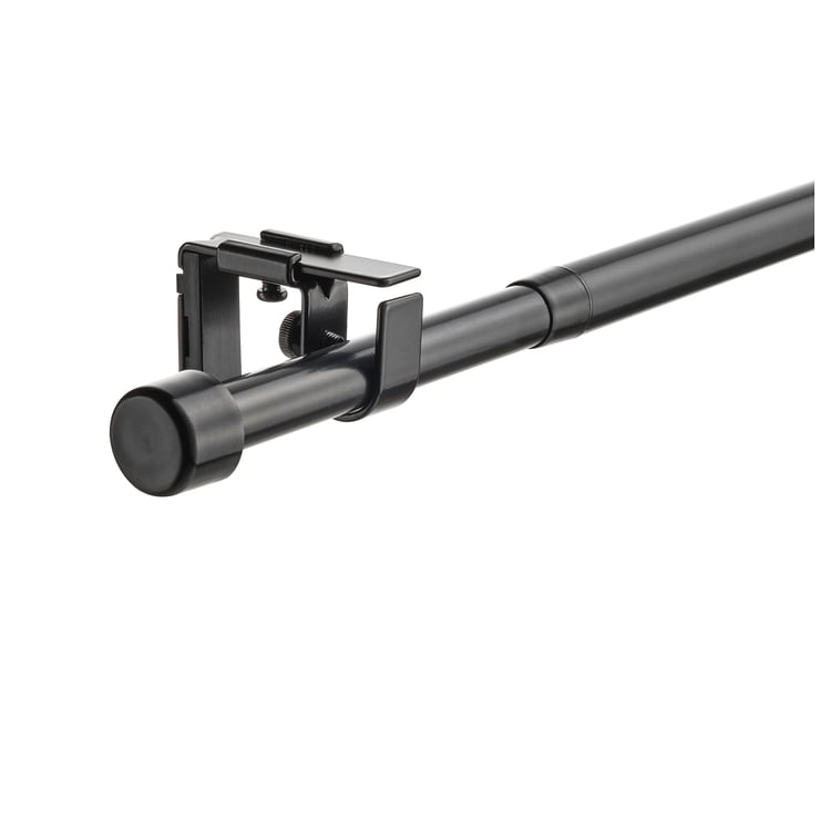 MDEKOR Gordijnstang enkel 480 cm, voor wand of plafondmontage, zwart, diameter 19 mm MDEKOR Gordijnstang enkel 480 cm, voor wand of plafondmontage, zwart, diameter 19 mm