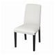 BERGMUND witte stoel, strak modern design, gecapitonneerde zitting en rugleuning, vier houten poten.