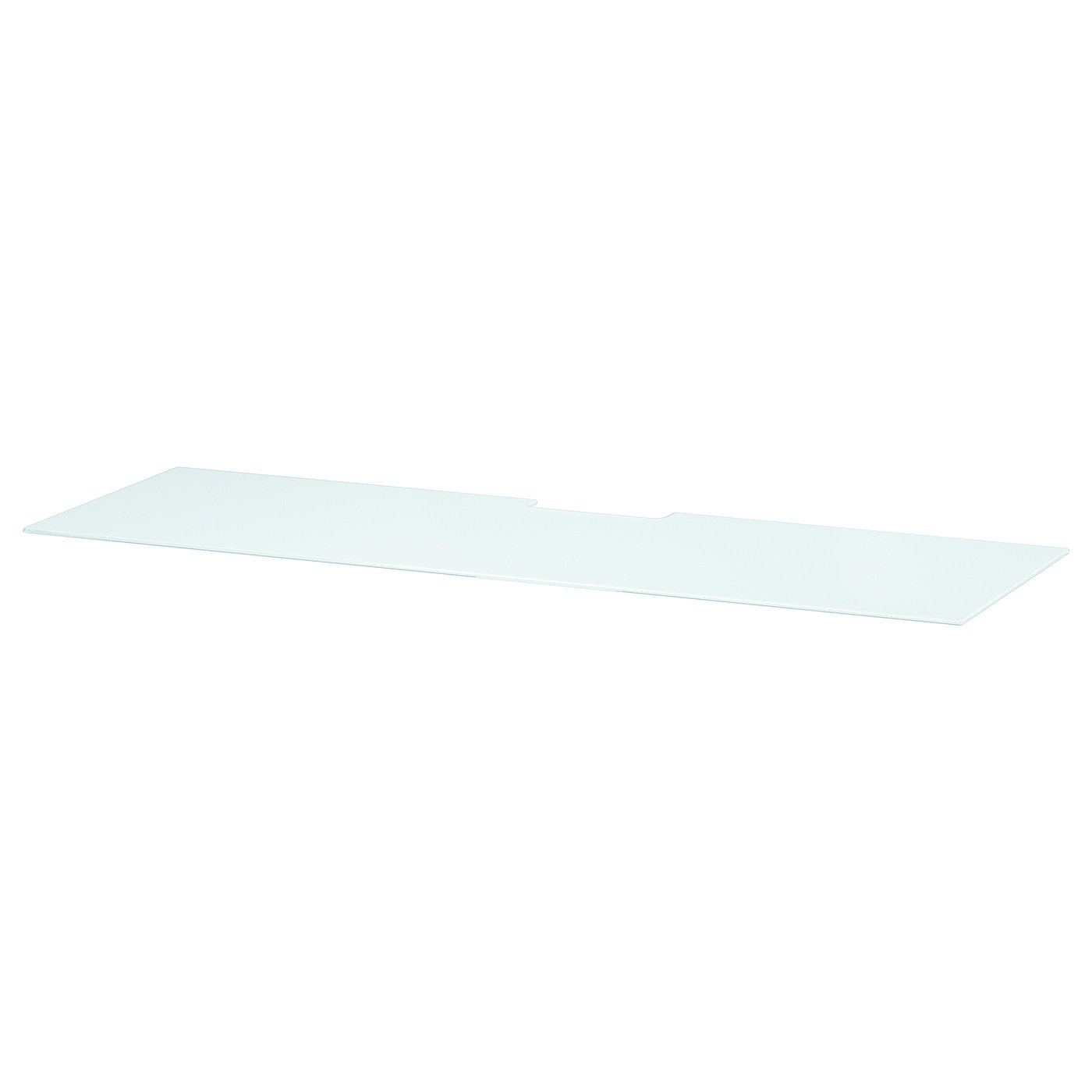 BESTÅ Toppaneel voor tv - glas wit/lichtgroen 120x40 cm