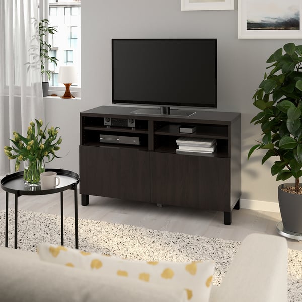 Besta Tv Meubel Met Deuren Lappviken Zwartbruin Lappviken Stubbarp Zwartbruin 120x42x74 Cm Ikea