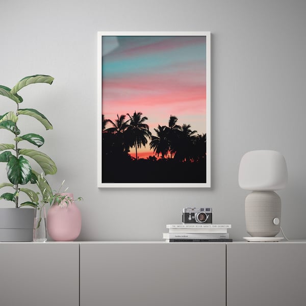 bild poster palm zonsondergang ikea