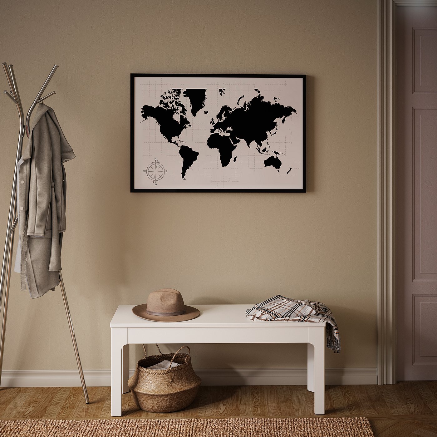 BILD Poster, wereldkaart Wereldkaart - IKEA