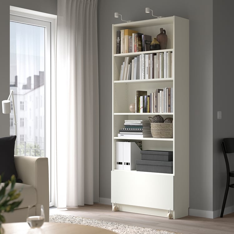 BILLY boekenkast met lade, wit, 80x30x202 cm IKEA