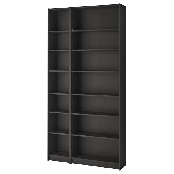 Billy Boekenkastcombi M Opbouwdeel Zwartbruin 120x28x237 Cm Ikea