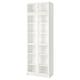 BILLY / OXBERG Boekenkast bovendeel/deuren, wit/glas, 80x42x237 cm