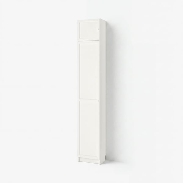 BILLY / OXBERG Boekenkast bovendeel/deuren, wit, 40x30x237 cm