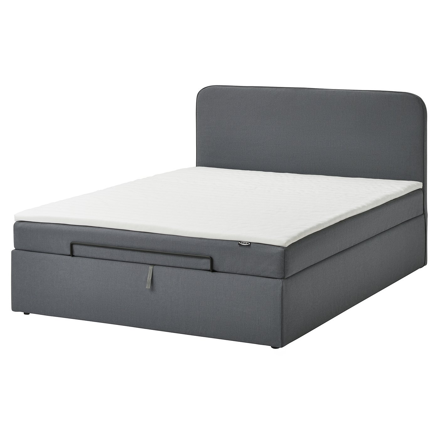 BLÅFJÄLLET Ottoman divanbed middelhard/Kabusa donkergrijs 140x200 cm