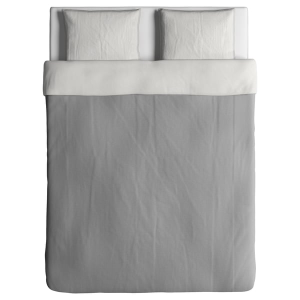 blavinda dekbedovertrek met 2 slopen grijs 200x200 60x70 cm ikea