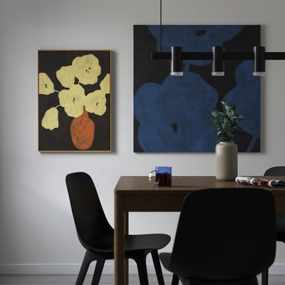 BLODFLÄDER Ingelijste afbeelding, opvallende bloemen, 50x70 cm