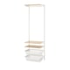 BOAXEL witte wandopslag: plank & ophangrail combo. Organizer met planken, gaasmanden & kledingroede voor slaapkamer of kast.