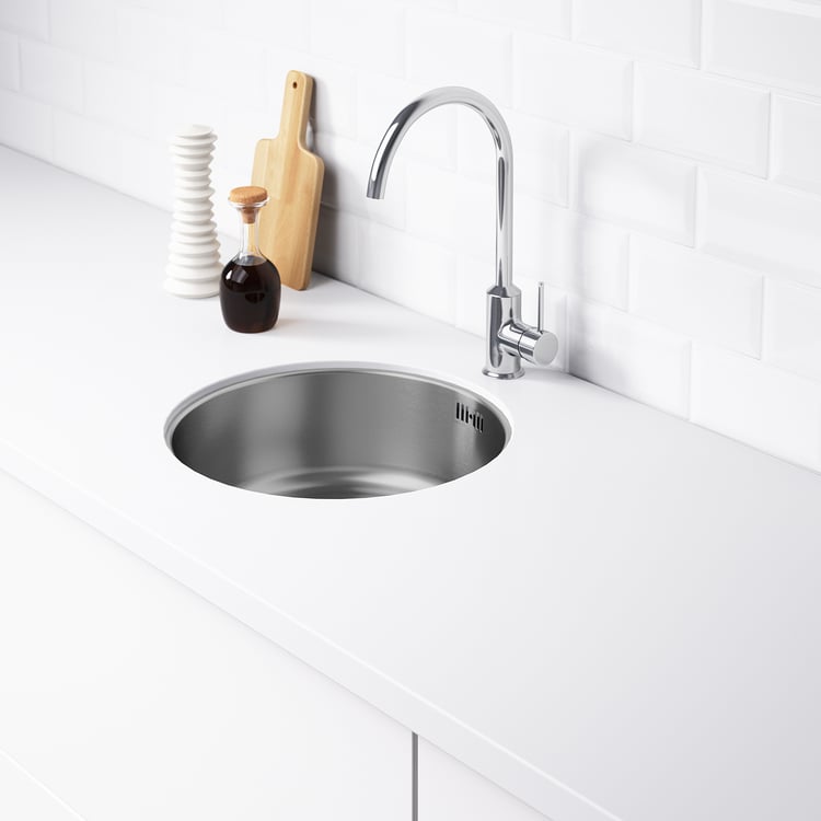 Cecipa Max Keukenspoelbak 1 Kom 60×45×18CM Geborsteld RVS Spoelbak Met Afvoermand Keukenmengkraan Met Geborstelde Uittrekbare Sproeier