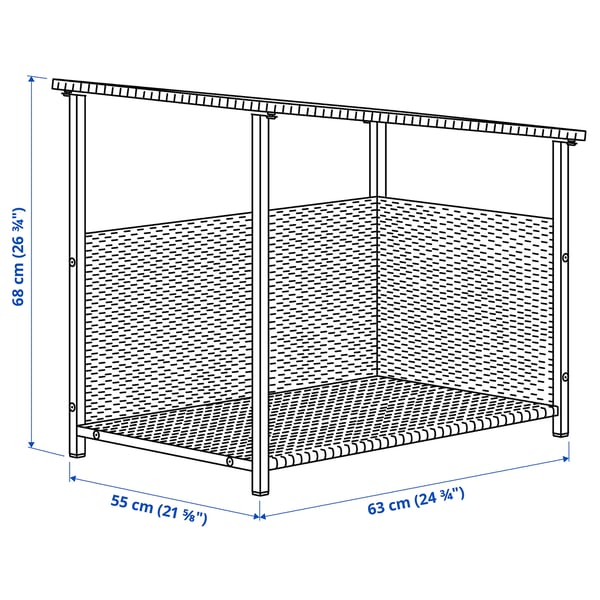 Illustratie met afmetingen voor het product: BOLMSÖ.