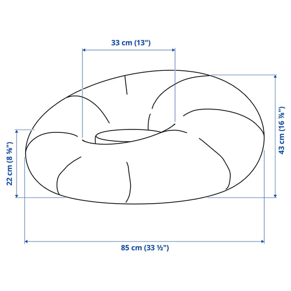 Illustratie met afmetingen voor het product: BRÄNNBOLL.