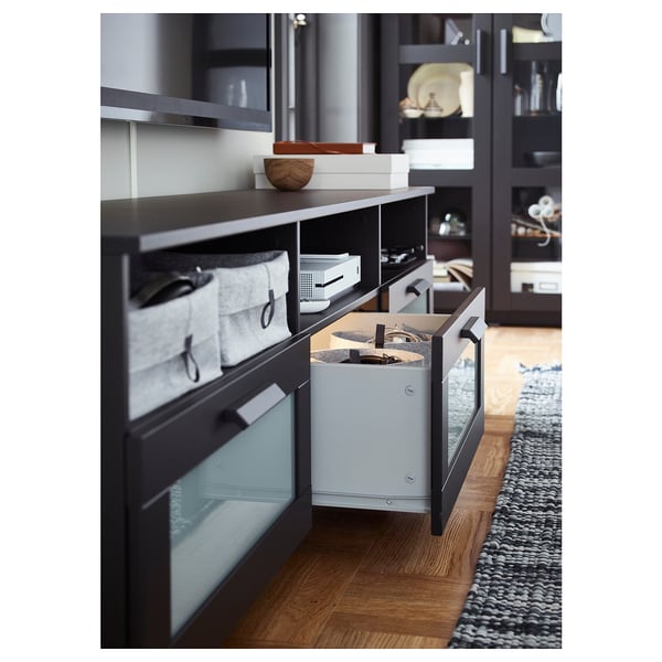 Brimnes Tv Meubel Zwart 180x41x53 Cm Ikea