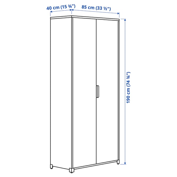 Illustratie met afmetingen voor het product: BROR.