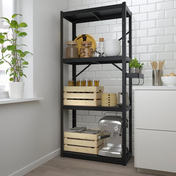 Bror Open Kast Zwart Ikea