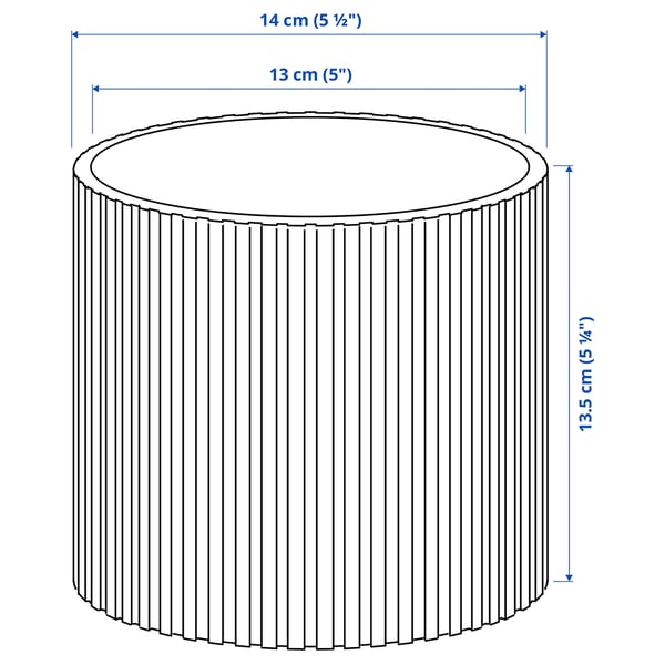 Illustratie met afmetingen voor het product: DAKSJUS.