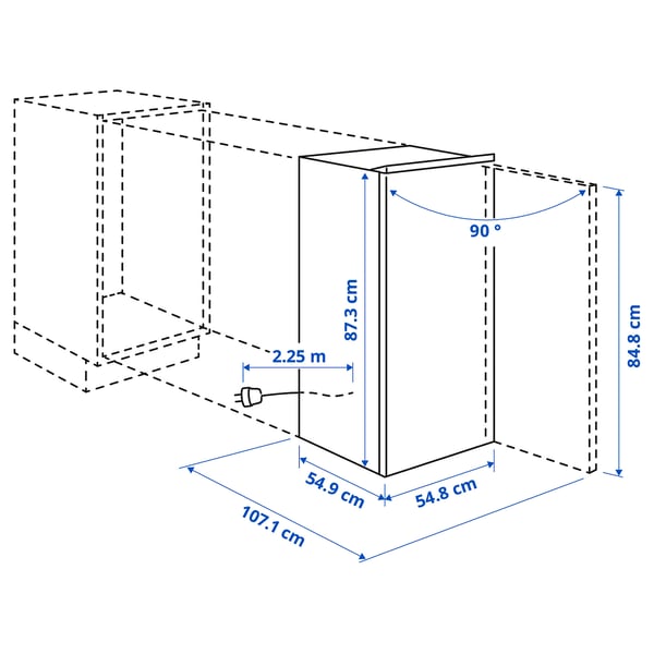 Djupfrysa Diepvrieskast Ikea 300 Inbouw 98 L Ikea