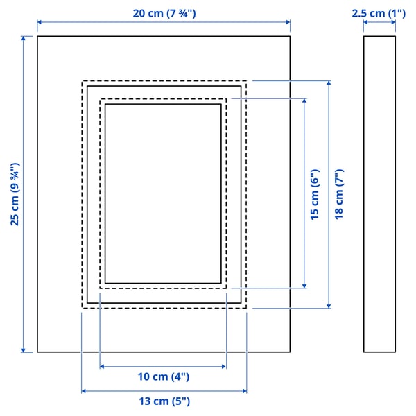 stapel Turbine Post Fotolijst, EDSBRUK, zwart gelazuurd, 13x18 cm - IKEA