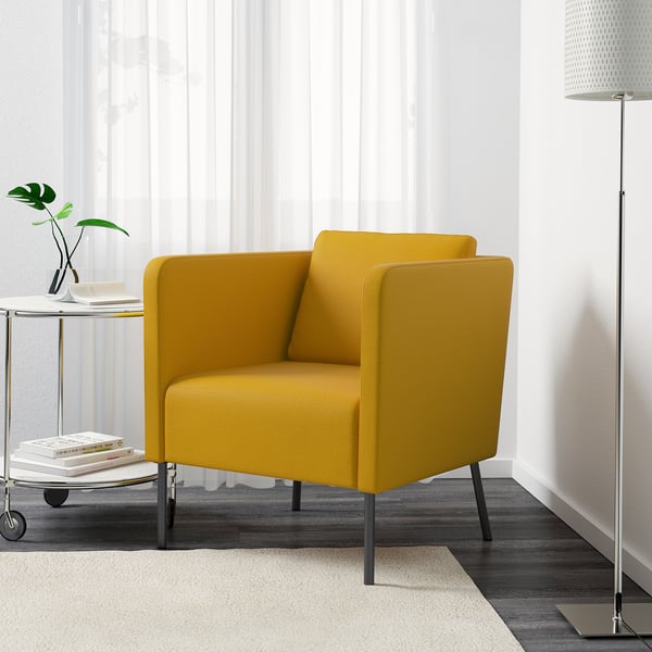 ekero fauteuil skiftebo geel ikea